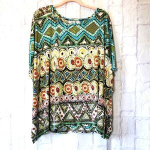 CATO Oversized Poncho-style Jersey Knit Top